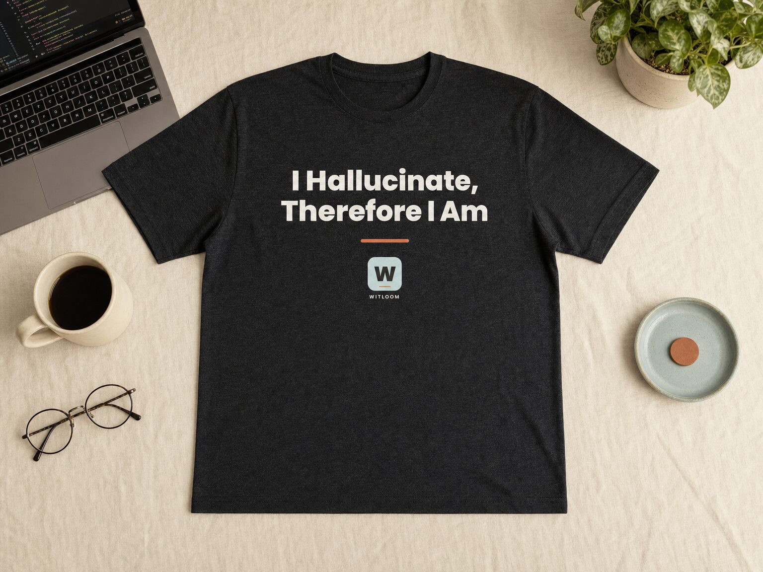 I Hallucinate Therefore I Am — Witloom geeky AI t-shirt